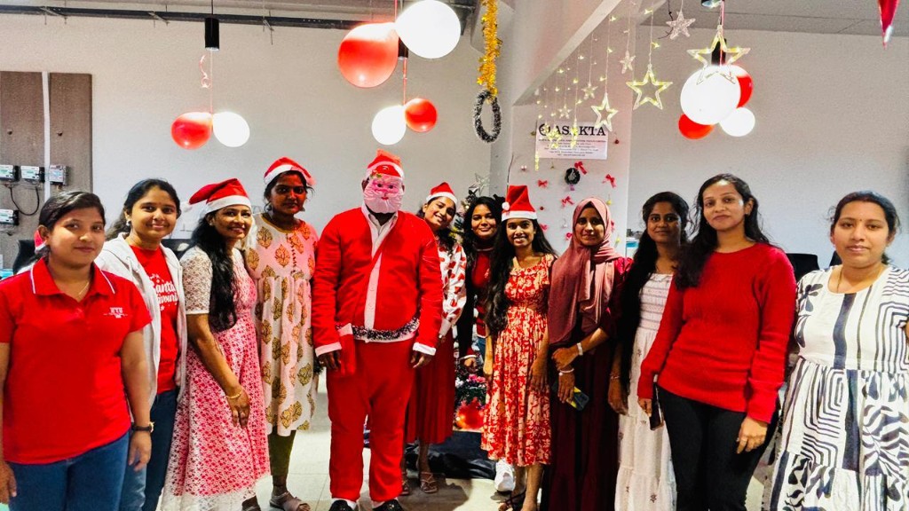 Christmas celebration at the office