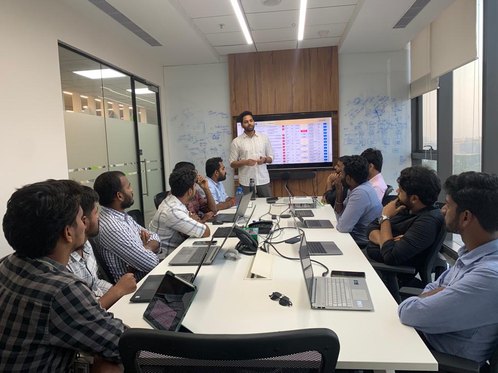 Team presentation in the conference room